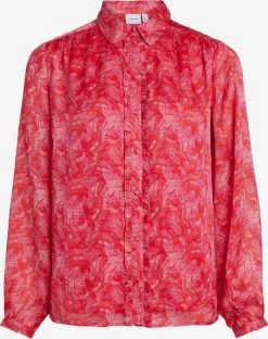 Vila Overhemden Blouse Dames Rood