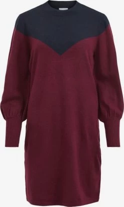 Vila Gebreide Jurken Gebreide Jurk Dames Wijnrood