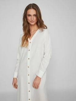 Vila Blousejurken Blousejurk Prisilla Dames Natuurwit -Vila 8ae0636017df2642ae08a4e5bfb86071