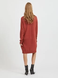 Vila Gebreide Jurken Gebreide Jurk Ril Dames Roestrood -Vila 8afe6eeff2a9e6def673270007155f7e