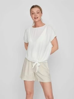 Vila T-shirts Shirt Dames Wit -Vila 8b5b811c4102b3ac956c928af9a27266