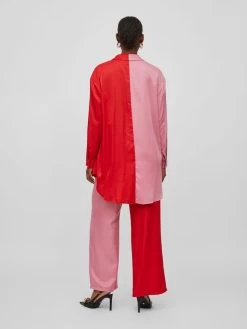Vila Overhemden Blouse Dames Pink / Rood -Vila 8ba789108b137bb984a4c39e510ca915