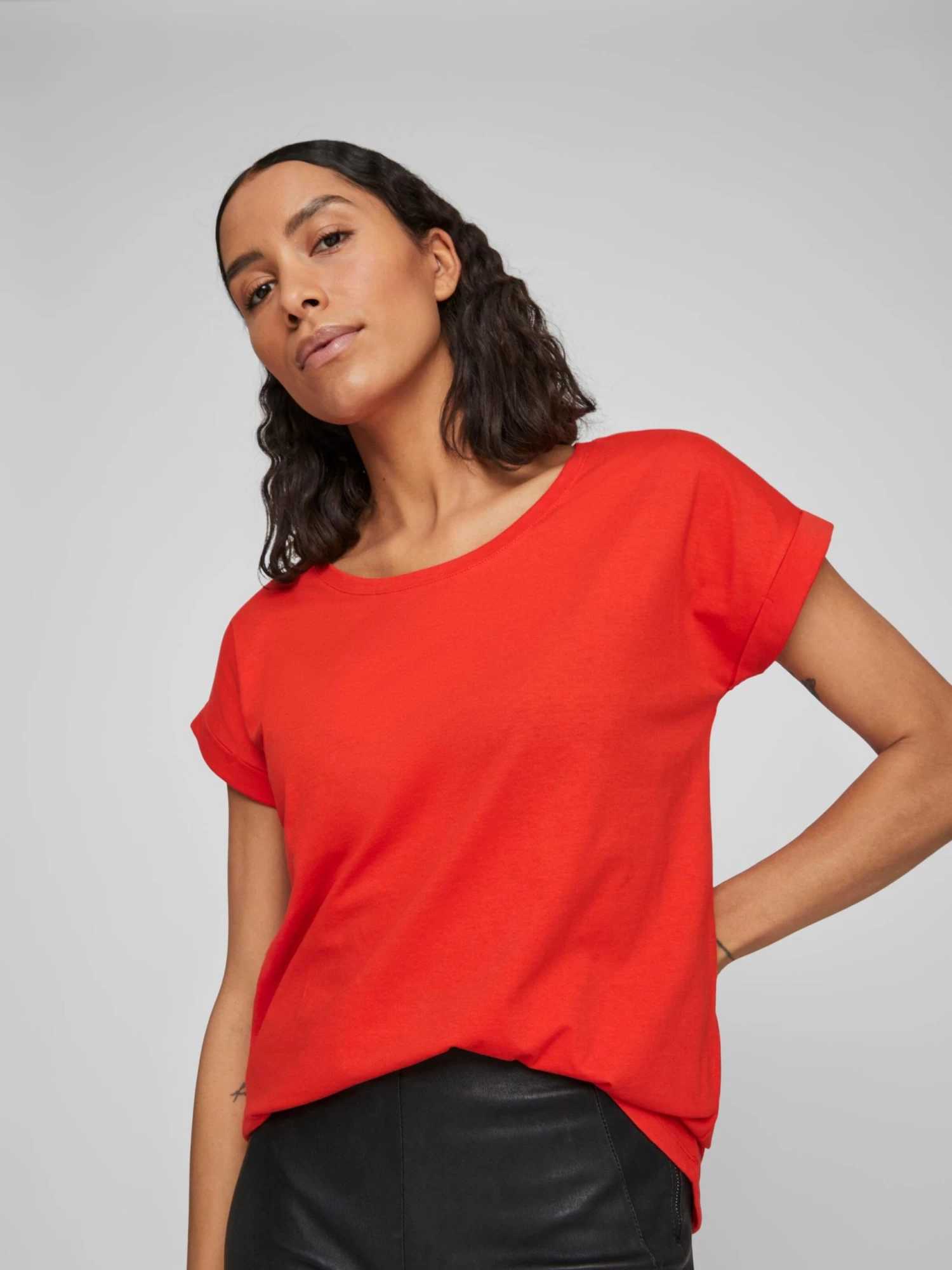 Vila T-shirts Shirt DREAMERS Dames Vuurrood 5 Vila T-shirts Shirt DREAMERS Dames Vuurrood - Afbeelding 3