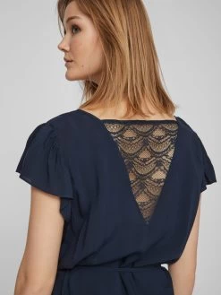 Vila Mini Jurken Jurk Dames Navy -Vila 8bf3705d77065fc7d769775611c980f1