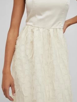 Vila Avondjurken Avondjurk Vella Dames Ecru -Vila 8cf2486d6ff17a7d05564a1eeef1df50