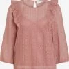 Vila Kanten Blouses Blouse Nesa Dames Oudroze