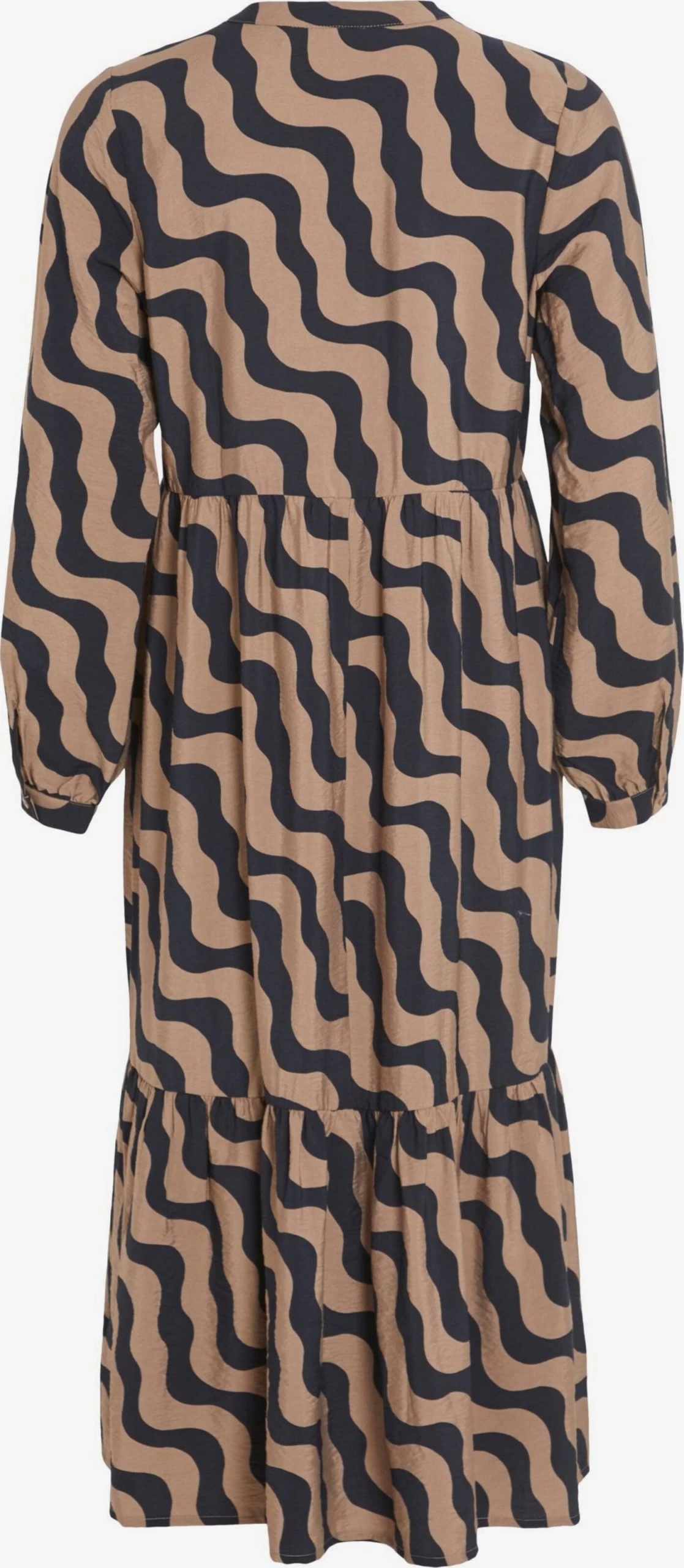 Vila Maxi Jurken Jurk Dames Beige / Navy 4 Vila Maxi Jurken Jurk Dames Beige / Navy - Afbeelding 2