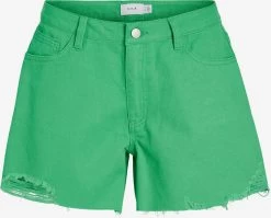 Vila Denim Shorts Regular Jeans Maura Dames Limoen