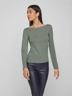 Vila Longsleeves Shirt EMILIE Dames Olijfgroen -Vila 8dc59a794f1cc16b7f5d59ec42b049cc