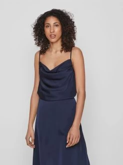 Vila Spaghetti Tops Top Dames Blauw / Donkerblauw -Vila 8fbc0327e5263fa5d6222184c4b30b25