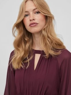 Vila Avondjurken Avondjurk Milina Dames Bordeaux -Vila 8ffb9413137e4723397db096033a8cca