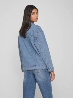 Vila Spijkerjasjes Tussenjas Fri Dames Blauw -Vila 916012a126b5e61ec04ccc296734f5c7