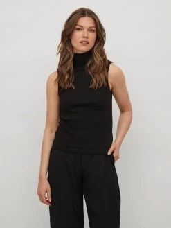 Vila Mouwloze Shirts Top Dames Bruin / Zwart -Vila 92d87355ca98f48b1879b597176e6e2c