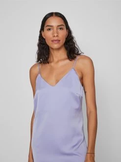 Vila Midi Jurken Jurk Dames Pastellila -Vila 93a8e32d0627fc1186bcc7fbc4caa5f8