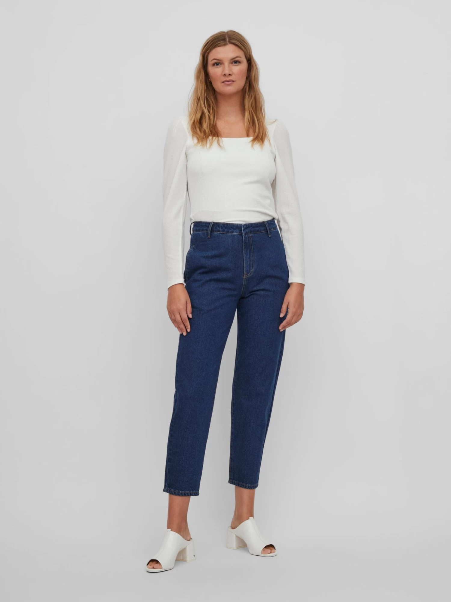 Vila Straight Regular Jeans Carry Dames Donkerblauw 9 Vila Straight Regular Jeans Carry Dames Donkerblauw - Afbeelding 7