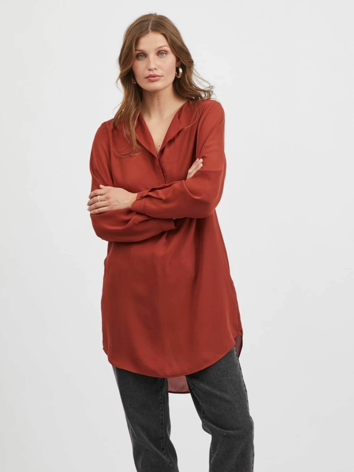 Vila Tunieken Tuniek Dames Bruin 5 Vila Tunieken Tuniek Dames Bruin - Afbeelding 3