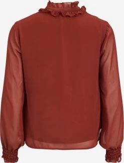Vila Overhemden Blouse Dames Bloedrood -Vila 94807b1e8e2c7a568fad999f57ad225e