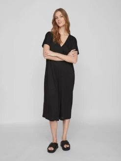 Vila Maxi Jurken Jurk Dames Zwart -Vila 95f846c454de3df02c475ba3329d00dd