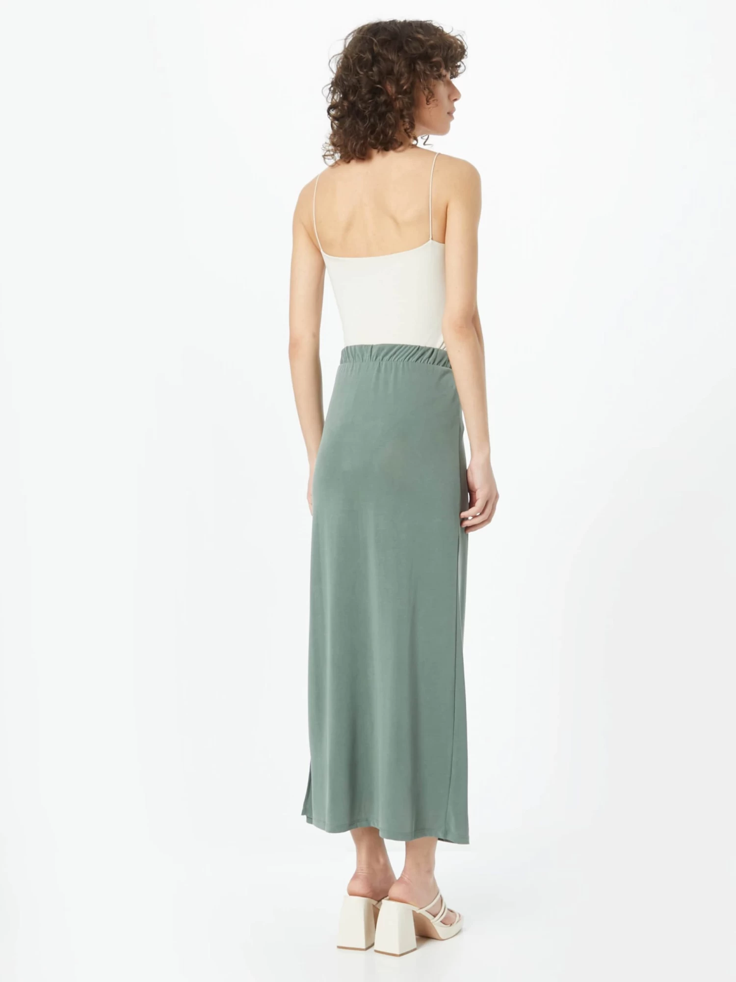 Vila Maxi Rokken Rok Dames Olijfgroen 6 Vila Maxi Rokken Rok Dames Olijfgroen - Afbeelding 4