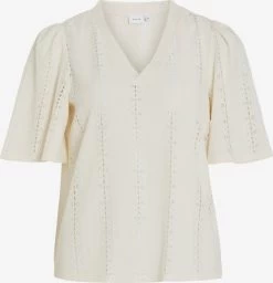 Vila Blouses Met Korte Mouw Blouse Dames Beige