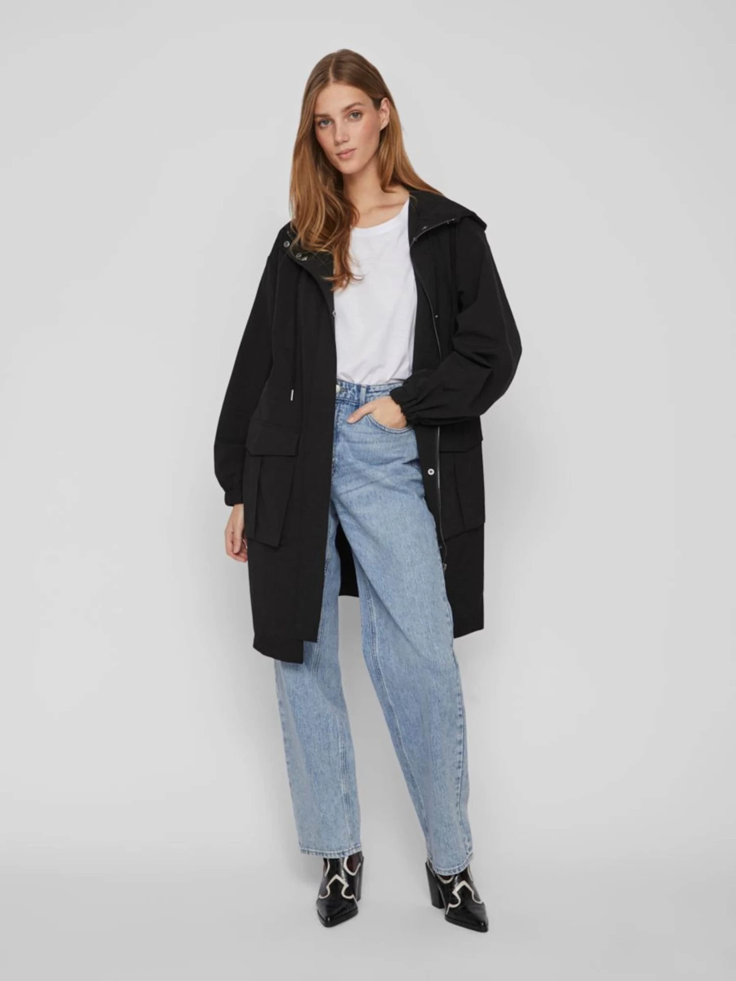 Vila Parkas Tussenparka Dames Zwart 5 Vila Parkas Tussenparka Dames Zwart - Afbeelding 3