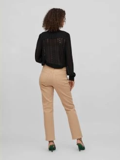 Vila Straight Regular Jeans STRAY Dames Donkerbeige -Vila 96a66ef42416a1ce26b839b154d1f2cf