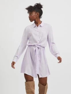 Vila Blousejurken Blousejurk Paya Dames Pastellila -Vila 96c454f30c674dff8d181483a99d8859