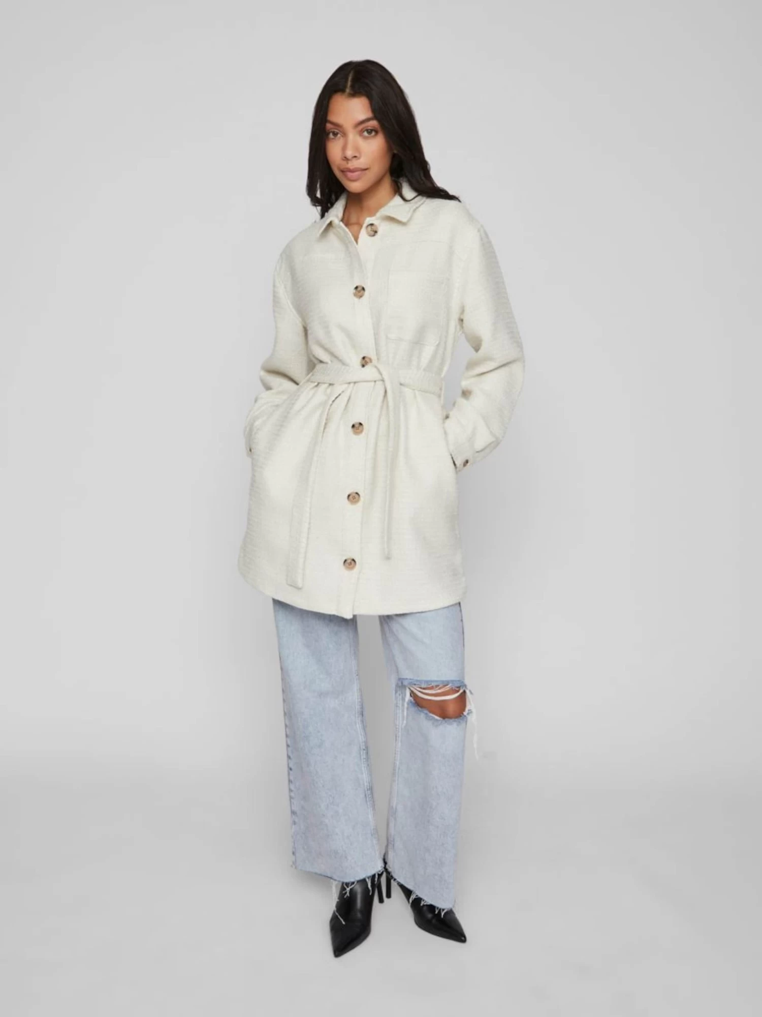 Vila Tussenjassen Tussenjas Sappa Dames Lichtgrijs 7 Vila Tussenjassen Tussenjas Sappa Dames Lichtgrijs - Afbeelding 5