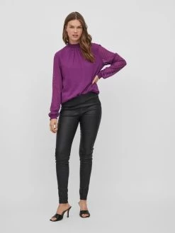 Vila Blouseshirts Blouse Dames Lila -Vila 97705b50f9406720fb7299006686b530