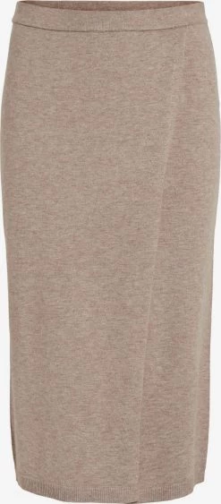 Vila Midi Rokken Rok Comfy Dames Bruin Gemêleerd