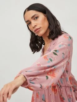 Vila Blousejurken Blousejurk Dames Rosa -Vila 9853985de62ac1f513a9945dd6c08b3e