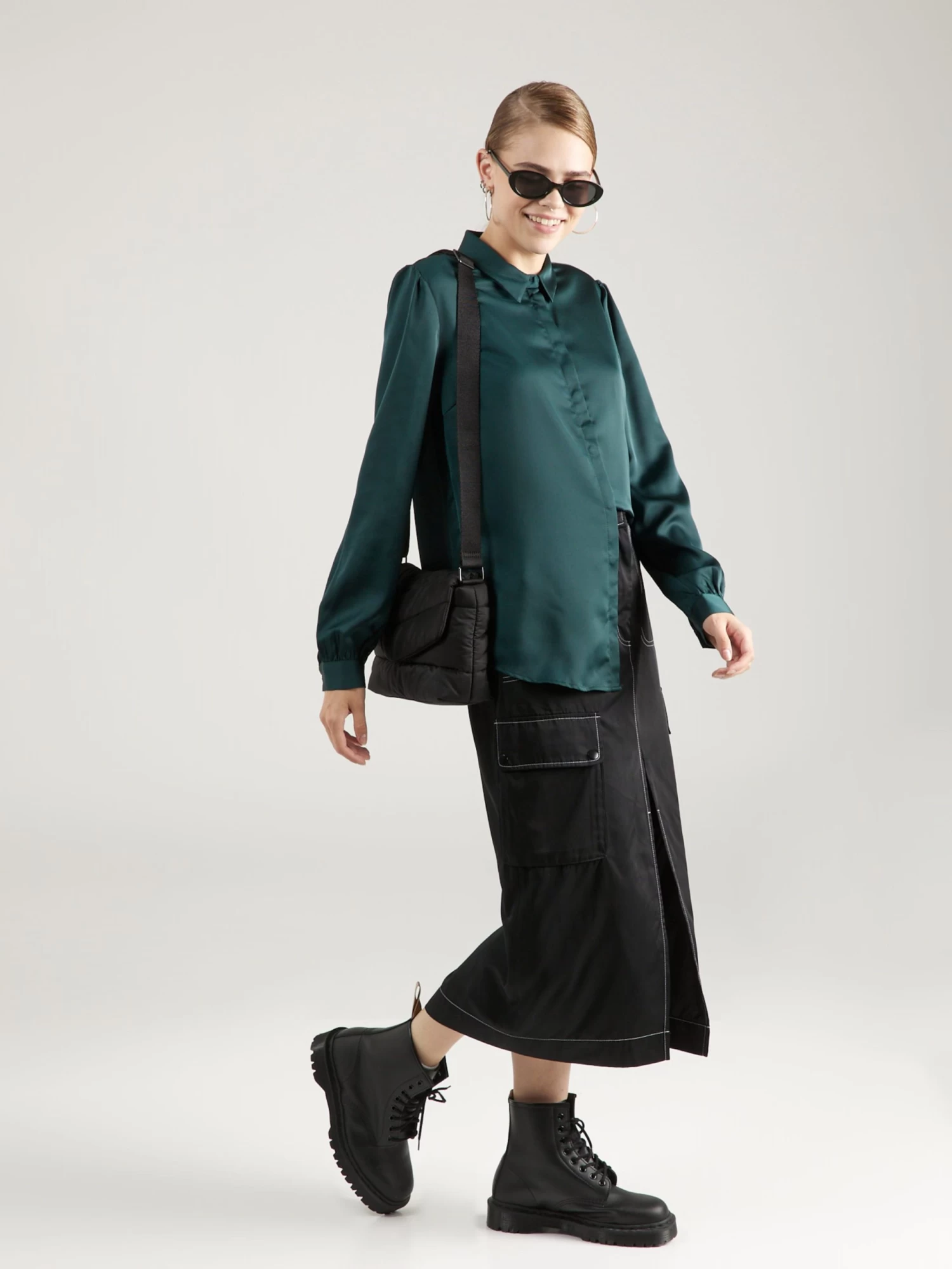 Vila Overhemden Blouse Dames Smaragd 6 Vila Overhemden Blouse Dames Smaragd - Afbeelding 4