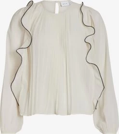 Vila Blouseshirts Blouse Metina Dames Natuurwit