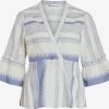 Vila Blouses Met Korte Mouw Blouse Dames Marine / Wit -Vila 993ad8710695dcaae96ec79718768b1d