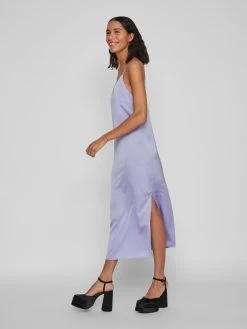Vila Midi Jurken Jurk Dames Pastellila -Vila 9a8622d46db3b08f7f14a26bd46d77c0