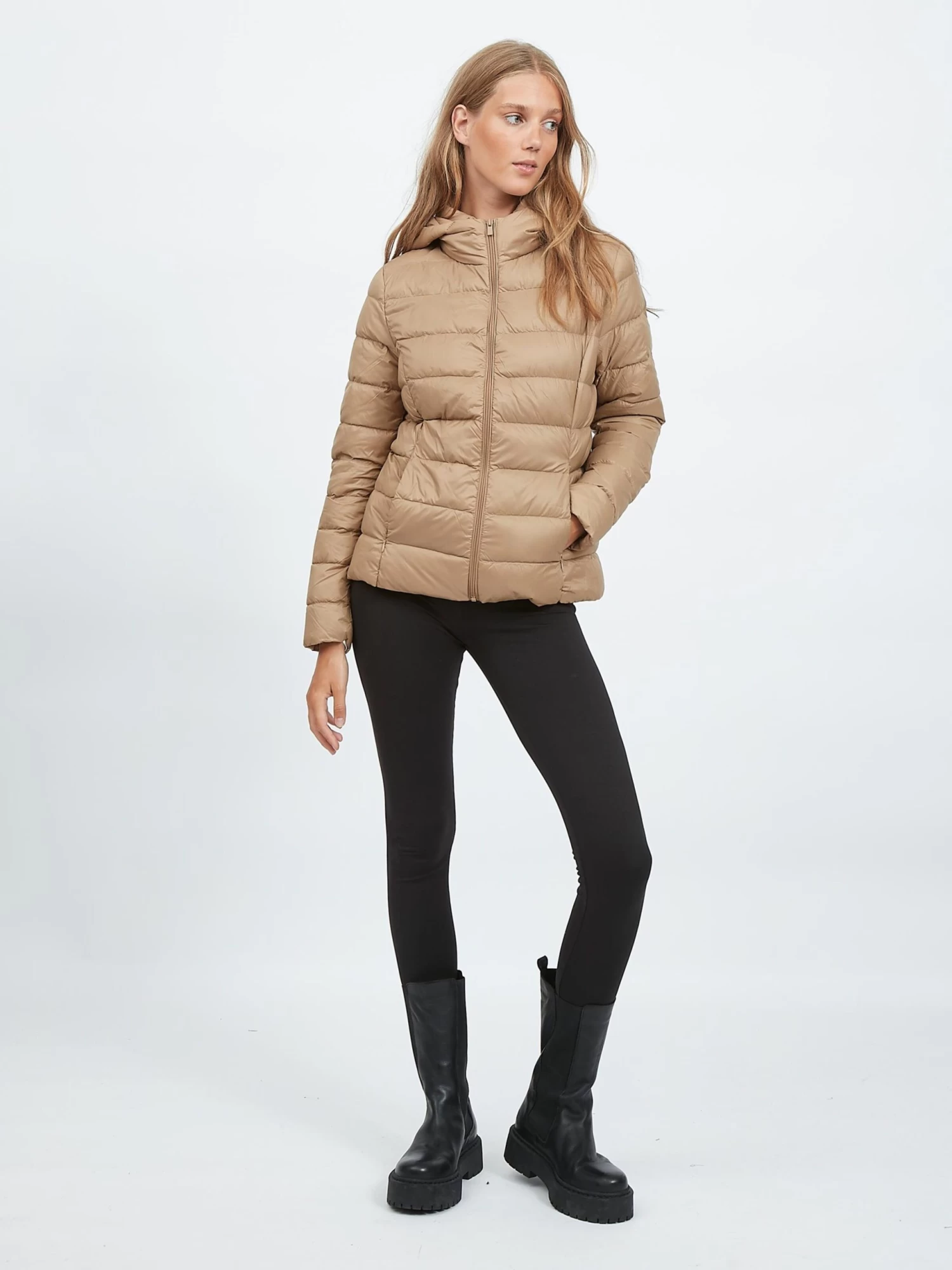Vila Winterjassen Winterjas Manya Dames Beige 6 Vila Winterjassen Winterjas Manya Dames Beige - Afbeelding 4