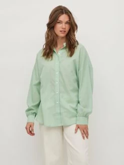 Vila Overhemden Blouse Dames Groen -Vila 9addb62b942627b16f7fe251a0f9acca