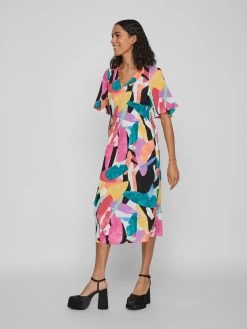 Vila Midi Jurken Jurk Baila Dames Gemengde Kleuren 12 Vila Midi Jurken Jurk Baila Dames Gemengde Kleuren -Vila 9b4499150cb15d5fe8b6a30fcba2f0ee