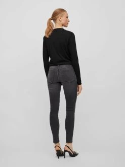 Vila Jeans Skinny Jeans SARAH Dames Grijs -Vila 9b60ec474453138b95f5d7f5f39ad960