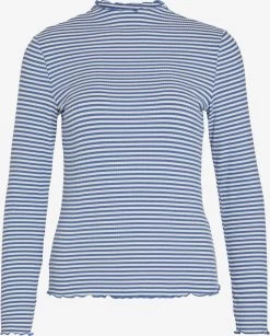 Vila Longsleeves Shirt STRIPO Dames Donkerblauw