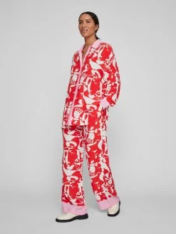 Vila Overhemden Blouse Kikki Dames Rood -Vila 9d76271660a4da3875f4096ac5642df6