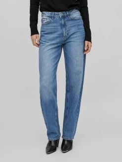Vila Mom Jeans Loosefit Jeans Dames Blauw -Vila 9db3bb706f9f0bafd9556cb0b190345a