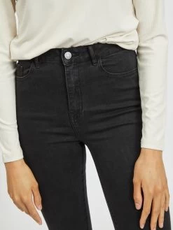 Vila Jeans Skinny Jeans Ekko Dames Zwart -Vila 9e0f9797b4119dc072b2435910c2e642