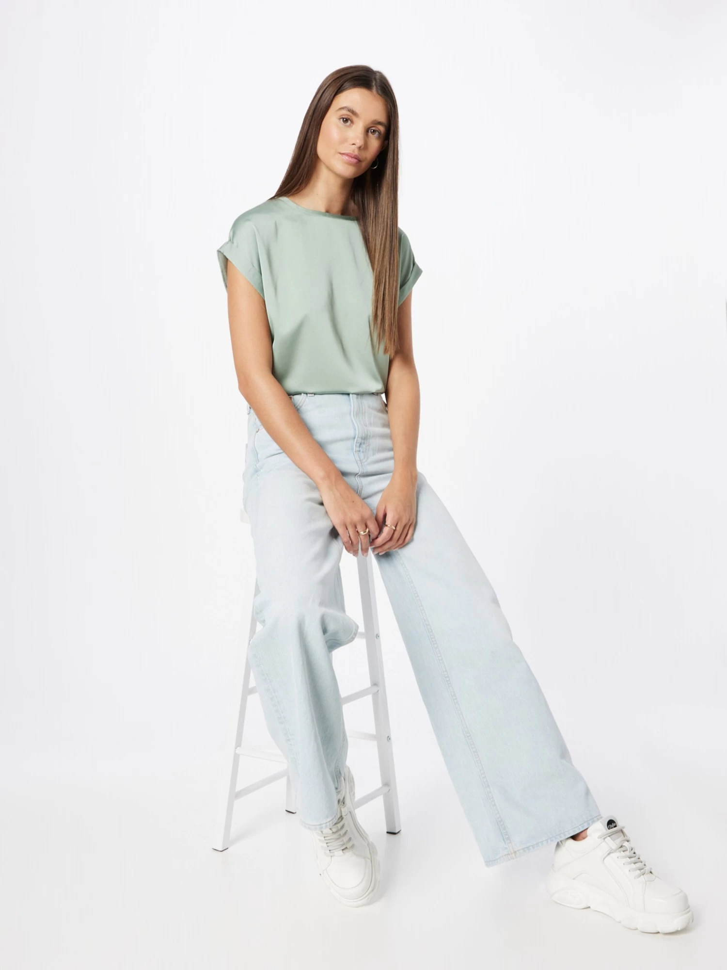 Vila T-shirts Shirt Dames Pastelgroen 7 Vila T-shirts Shirt Dames Pastelgroen - Afbeelding 5