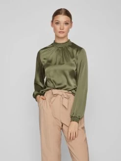 Vila Blouseshirts Blouse Dames Groen -Vila 9e34021cd30176a4d309f857b4254c58