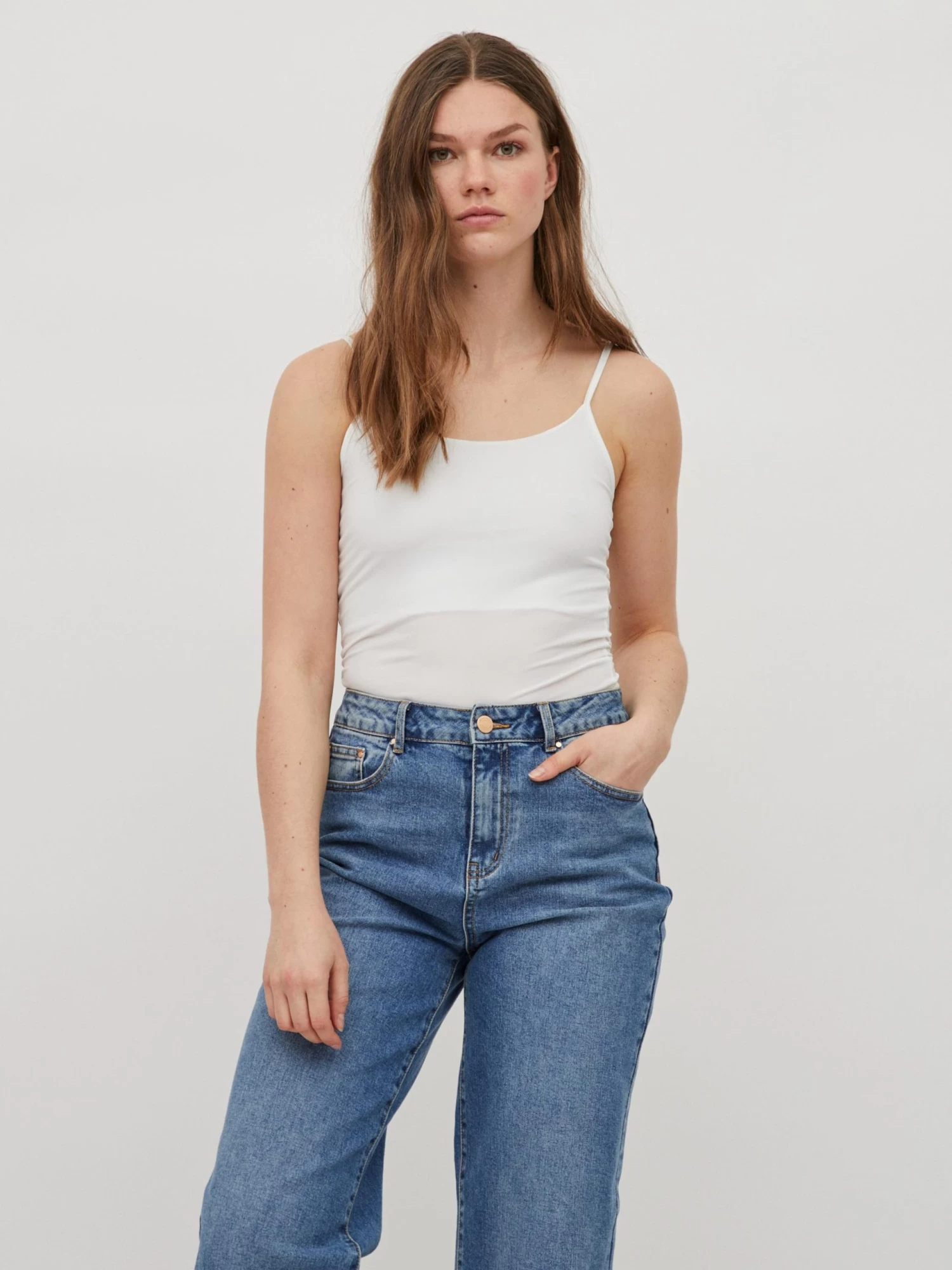 Vila Spaghetti Tops Top Dames Wit 7 Vila Spaghetti Tops Top Dames Wit - Afbeelding 5