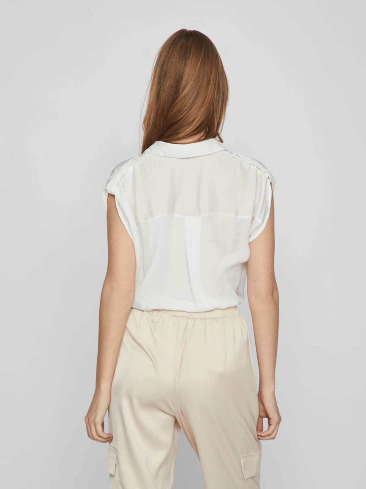 Vila Blouse Tops Blouse Dames Wit 6 Vila Blouse Tops Blouse Dames Wit - Afbeelding 4