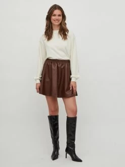 Vila Leren Rokken Rok Dagmar Dames Chocoladebruin -Vila 9fa4b064b907689c940d4df2a8ba3b62