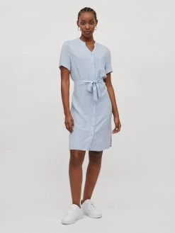 Vila Blousejurken Blousejurk Dames Lichtblauw 10 Vila Blousejurken Blousejurk Dames Lichtblauw -Vila 9fd4a5c5df61791a2bcedad7fdc6c807