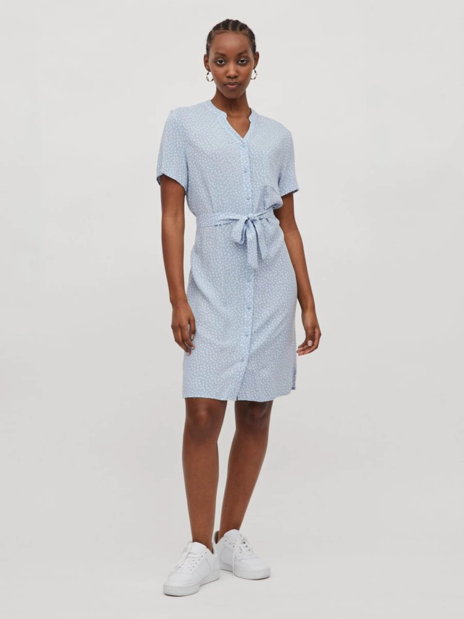 Vila Blousejurken Blousejurk Dames Lichtblauw 5 Vila Blousejurken Blousejurk Dames Lichtblauw - Afbeelding 3